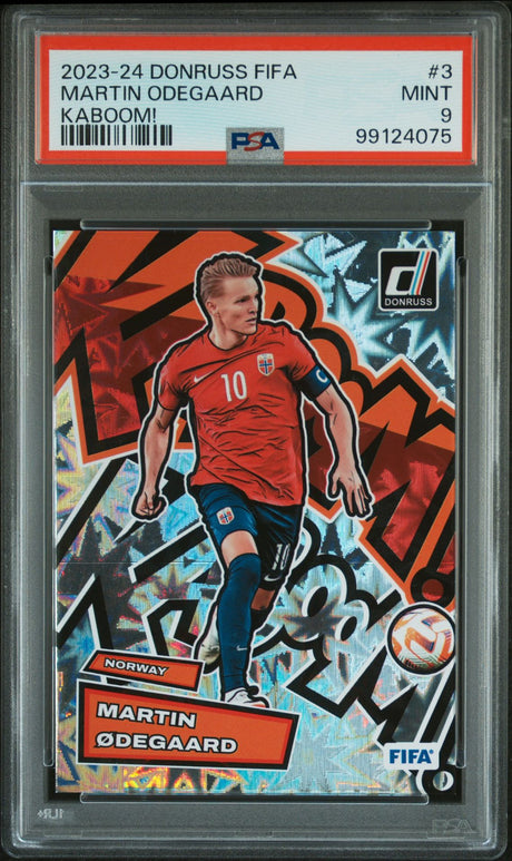 Martin Odegaard 2023-24 Panini Donruss FIFA Kaboom! #3 - [PSA Graded 9] - Front
