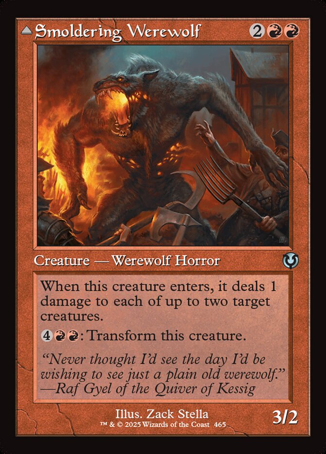 Smoldering Werewolf // Erupting Dreadwolf - [Retro Frame] Innistrad Remastered (INR)