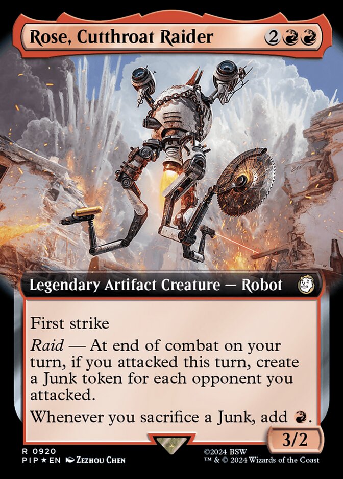 Rose, Cutthroat Raider - [Surge Foil, Extended Art] Fallout (PIP)