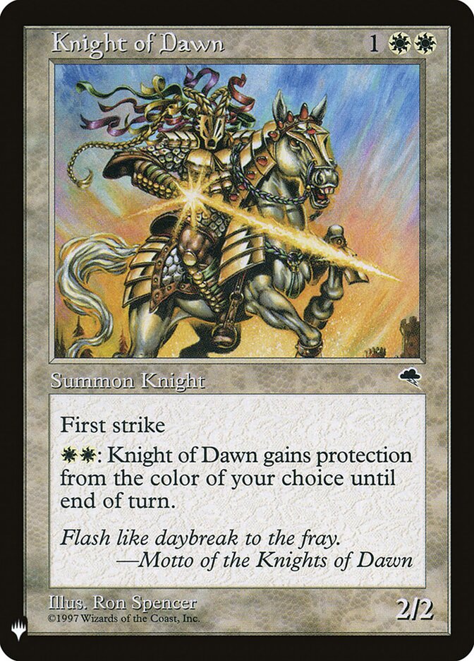 Knight of Dawn (TMP-26) - The List (PLST)