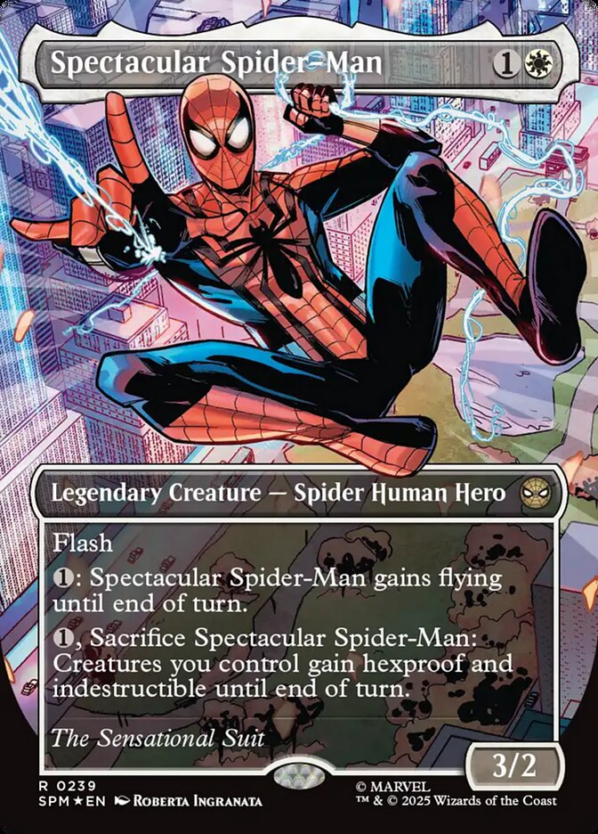 Spectacular Spider-Man (239) - [Textured Foil, Borderless] Marvel's Spider-Man (SPM)
