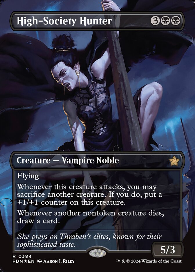 High-Society Hunter - [Mana Foil, Borderless] Foundations (FDN)