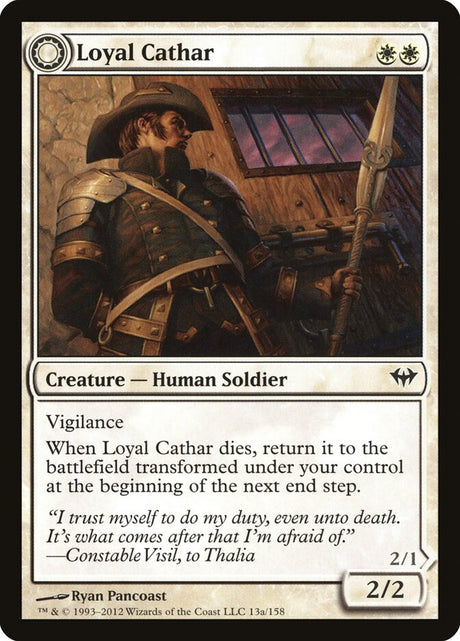 Loyal Cathar // Unhallowed Cathar (13) - Dark Ascension (DKA)