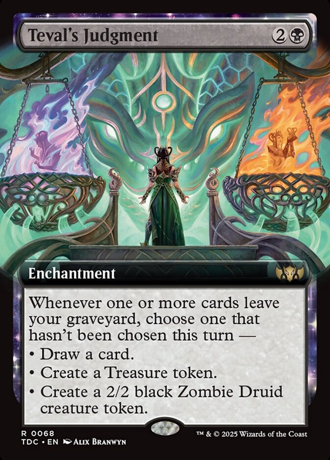 Teval's Judgment - [Extended Art] Tarkir: Dragonstorm Commander (TDC)