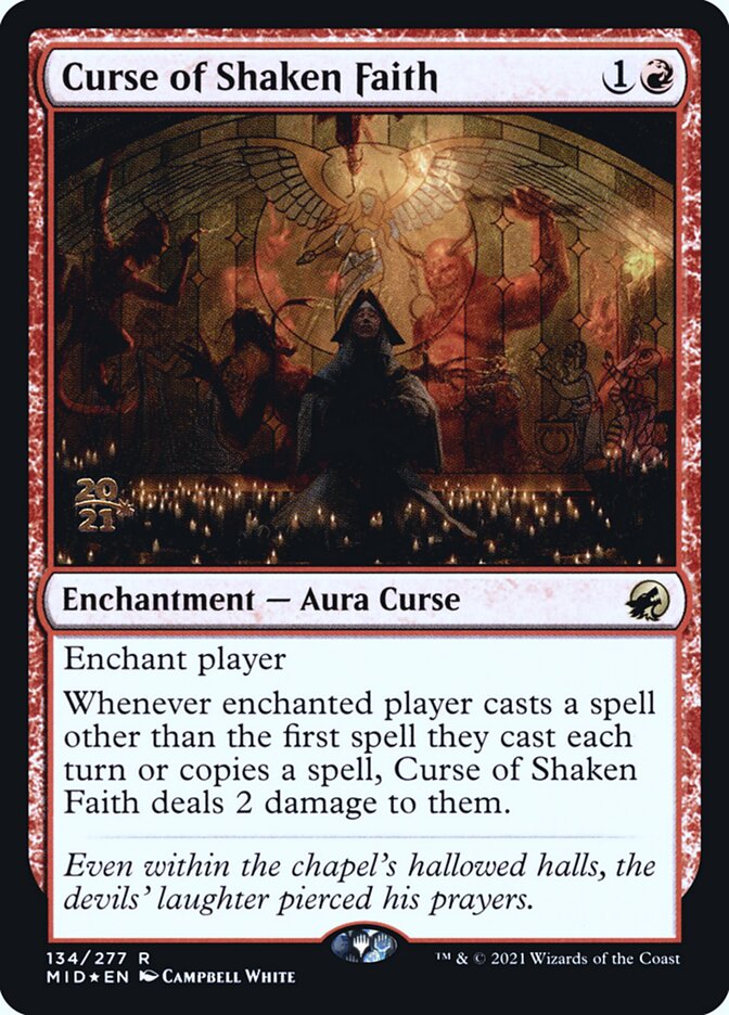 Curse of Shaken Faith (134s) - Innistrad: Midnight Hunt Promos (PMID)