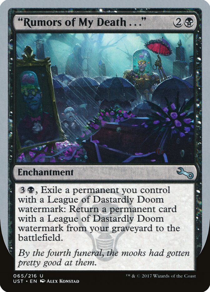 "Rumors of My Death . . ." (65) - Unstable (UST)