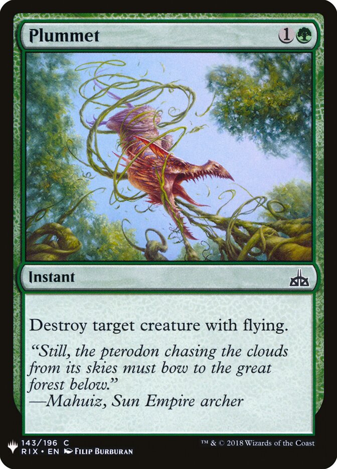 Plummet (RIX-143) - The List (PLST)