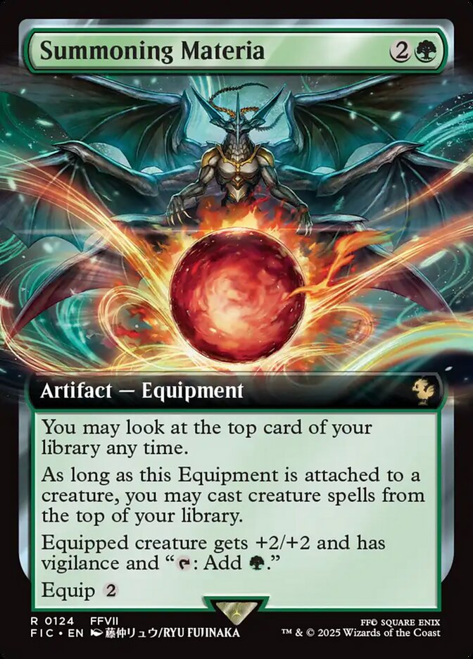 Summoning Materia (124) - [Foil, Extended Art] Final Fantasy Commander (FIC)