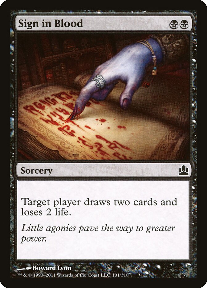 Sign in Blood (101) - Commander 2011 (CMD)