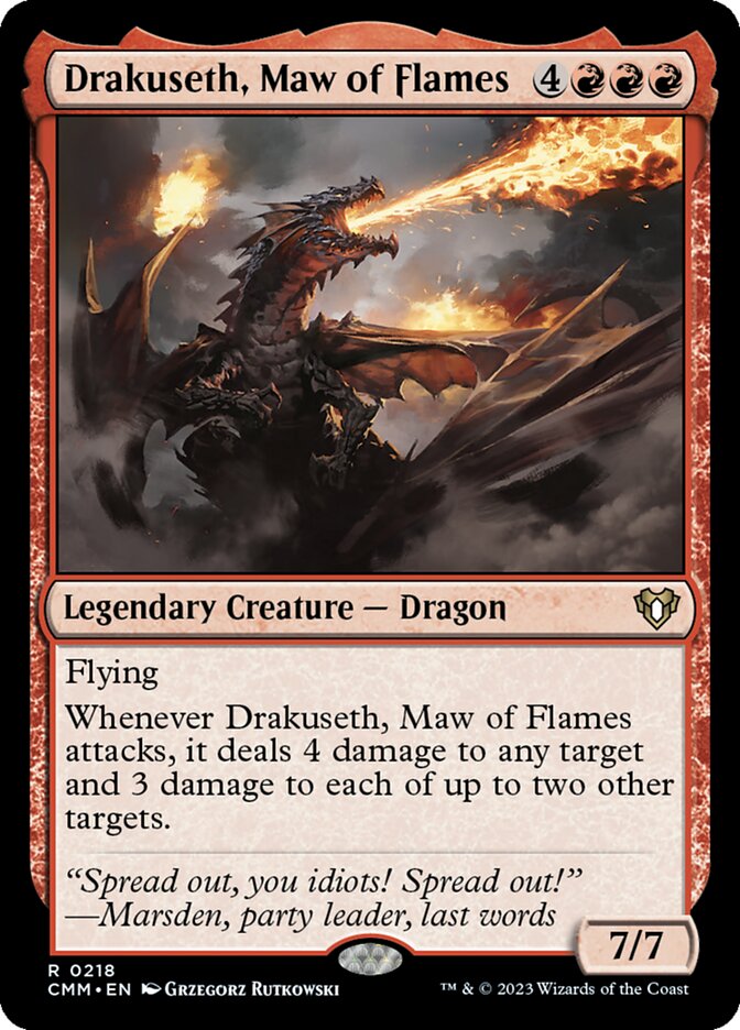 Drakuseth, Maw of Flames (218) - Commander Masters (CMM)