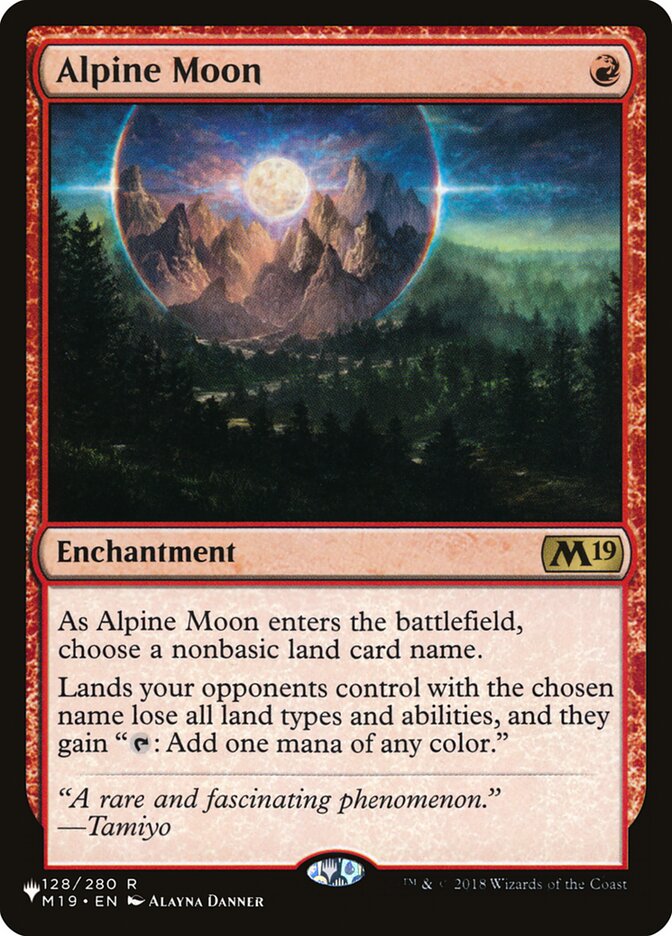 Alpine Moon (M19-128) - The List (PLST)