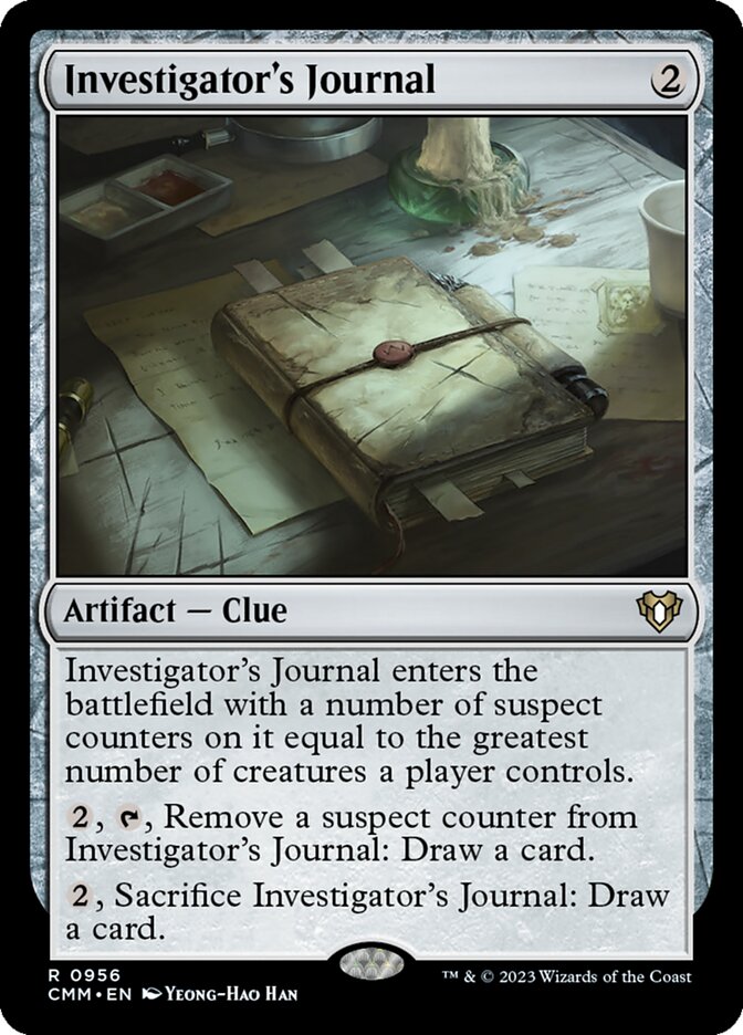 Investigator's Journal (956) - Commander Masters (CMM)