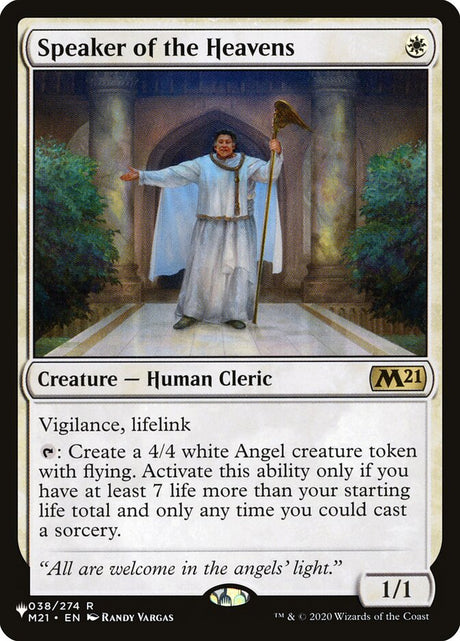 Speaker of the Heavens (M21-38) - The List (PLST)