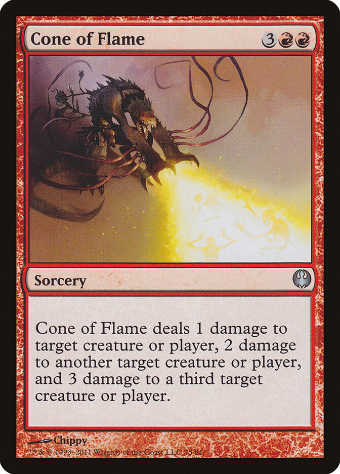 Cone of Flame (75) - Duel Decks: Knights vs. Dragons (DDG)