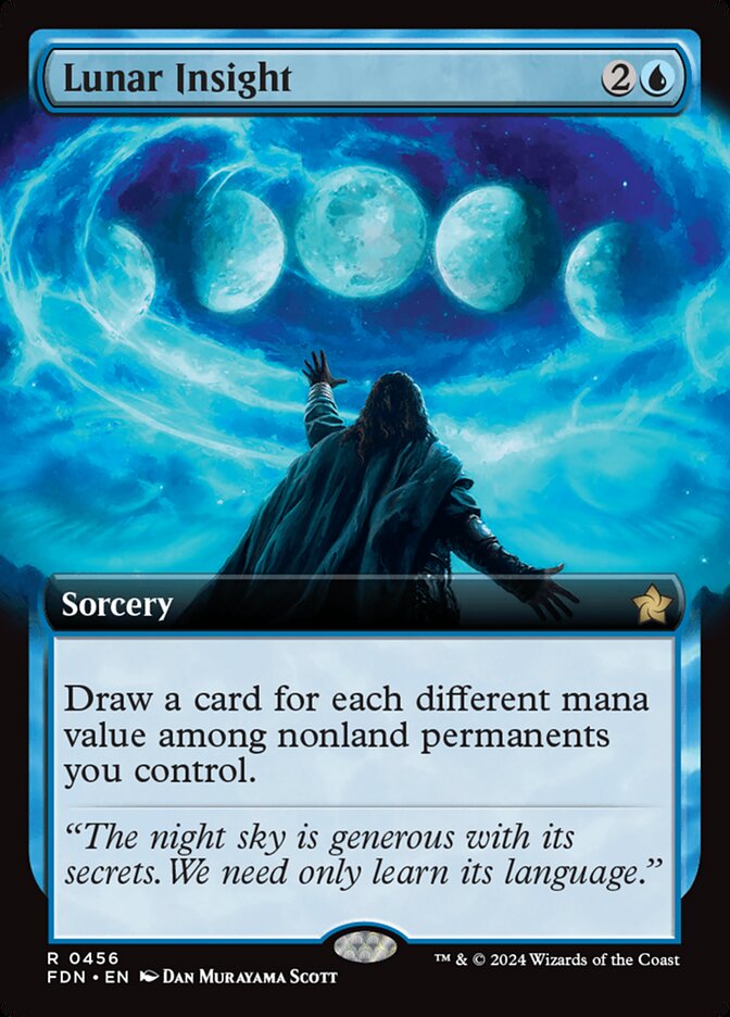 Lunar Insight - [Foil, Extended Art] Foundations (FDN)