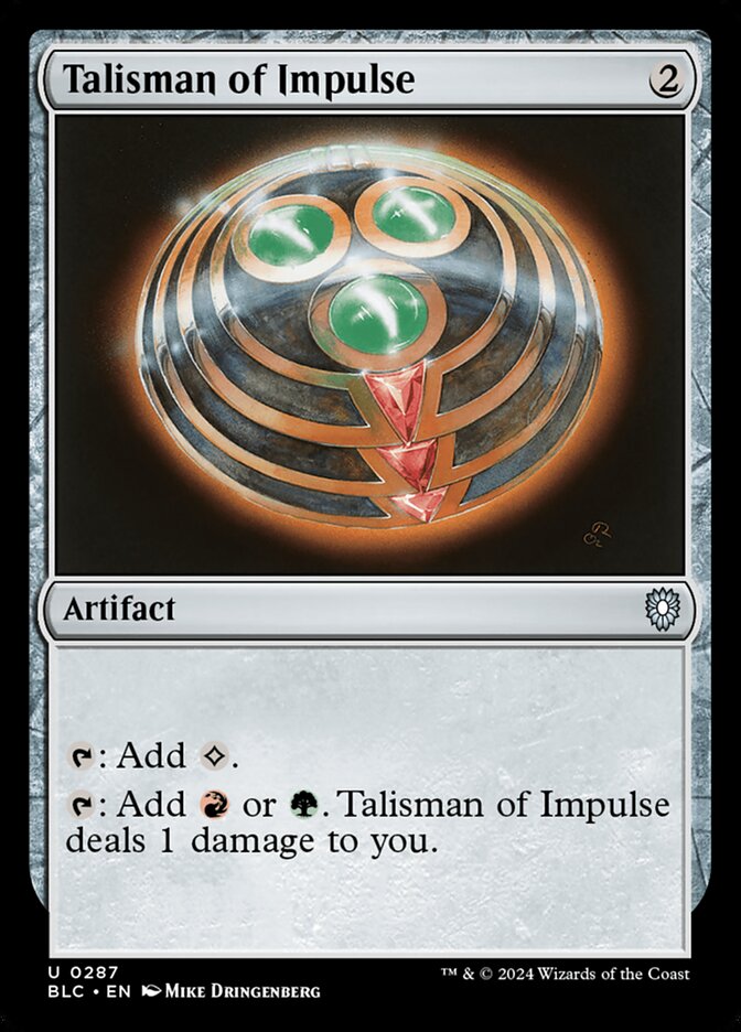 Talisman of Impulse (287) - Bloomburrow Commander (BLC)