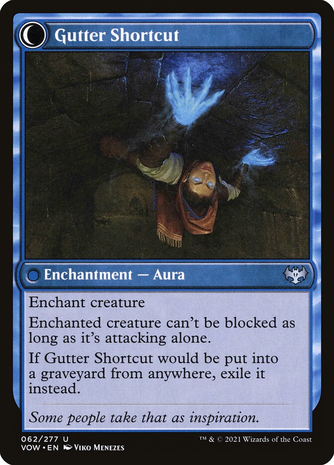 Gutter Skulker // Gutter Shortcut (62) - Innistrad: Crimson Vow (VOW)
