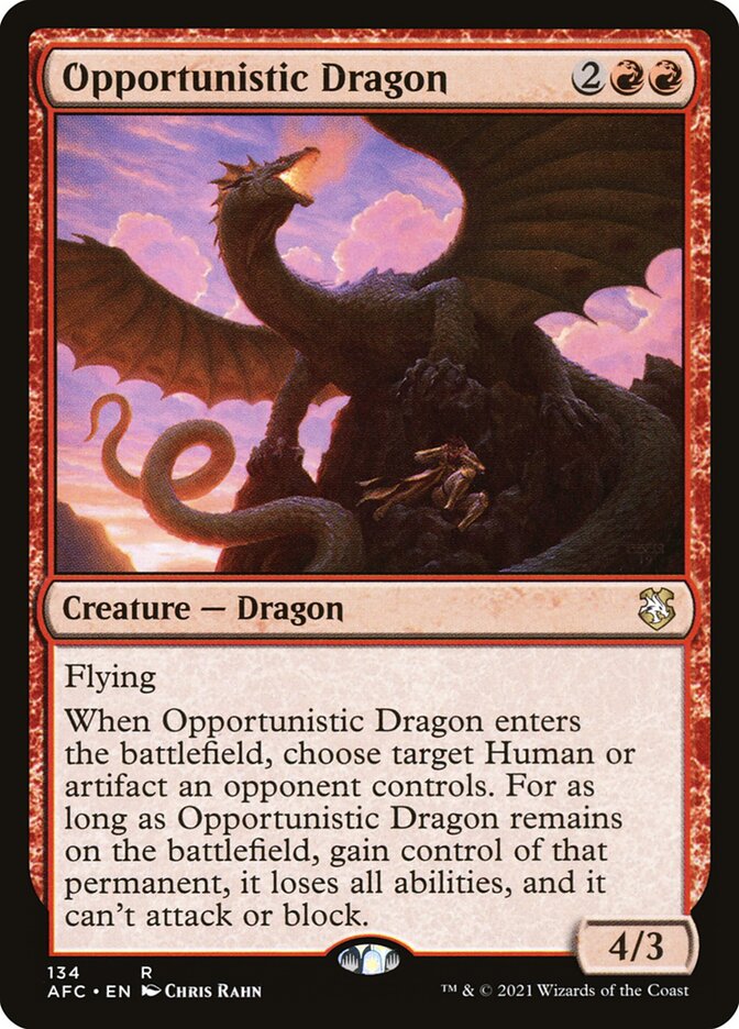 Opportunistic Dragon (134) - Forgotten Realms Commander (AFC)
