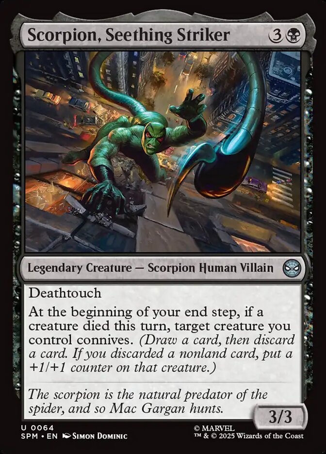 Scorpion, Seething Striker (64) - [Foil] Marvel's Spider-Man (SPM)