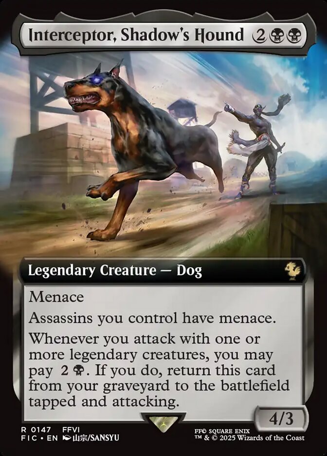 Interceptor, Shadow's Hound (147) - [Foil, Extended Art] Final Fantasy Commander (FIC)