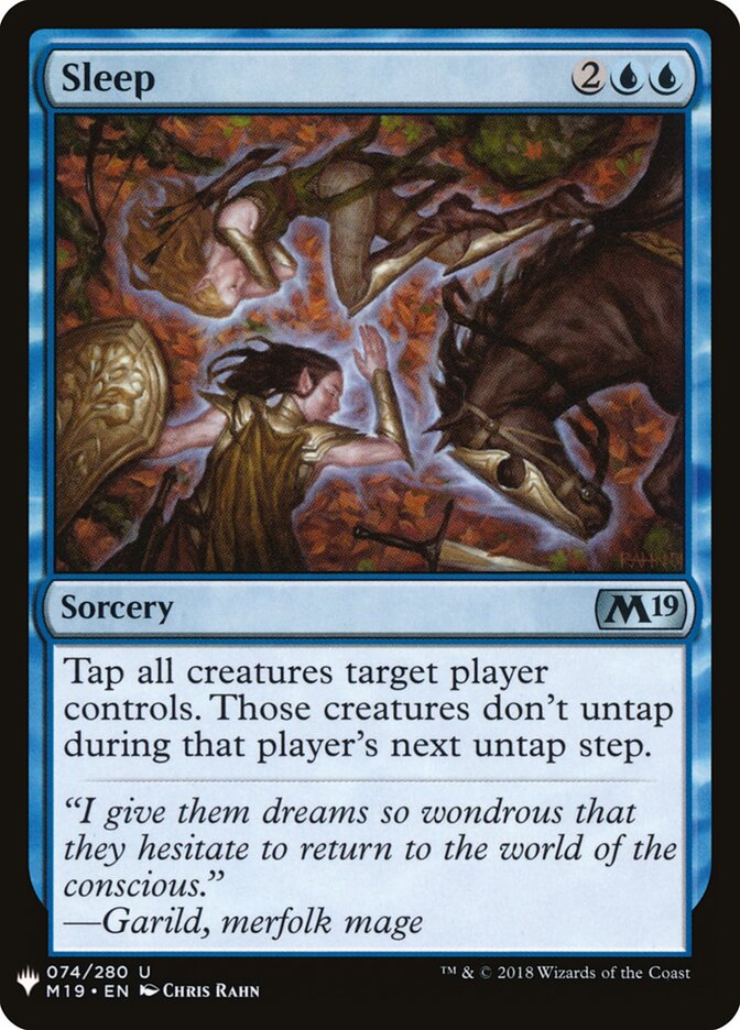 Sleep (M19-74) - The List (PLST)