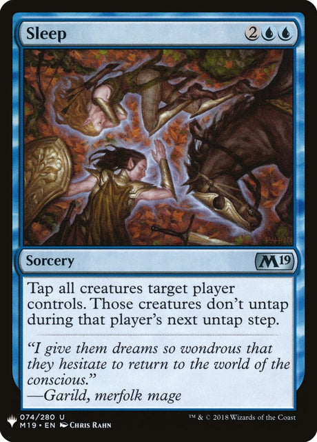 Sleep (M19-74) - The List (PLST)