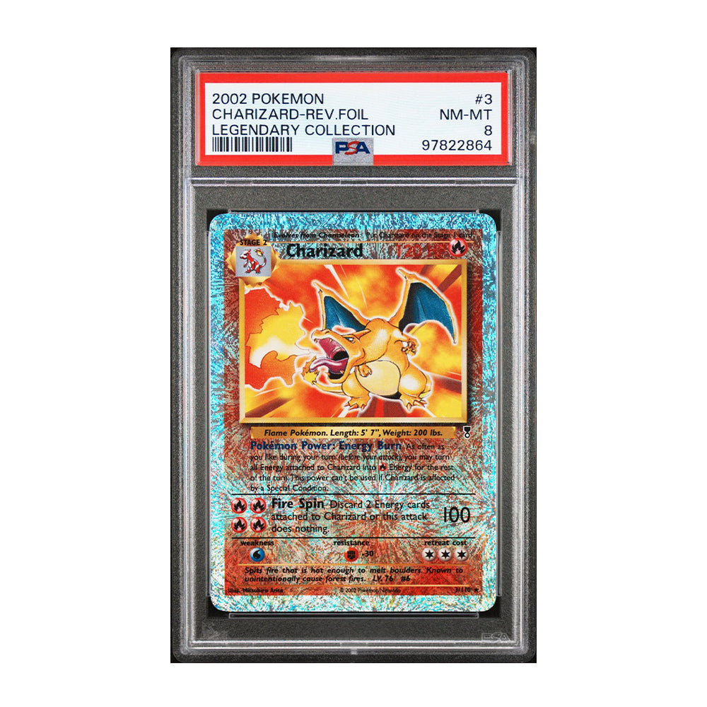 Charizard - [Reverse Holo, Graded PSA 8] Legendary Collection (LC)