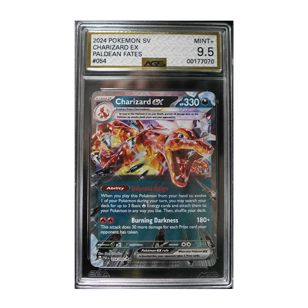 Charizard ex 054/091 [Holo, Graded AGS 9.5] SV: Paldean Fates (PAF)