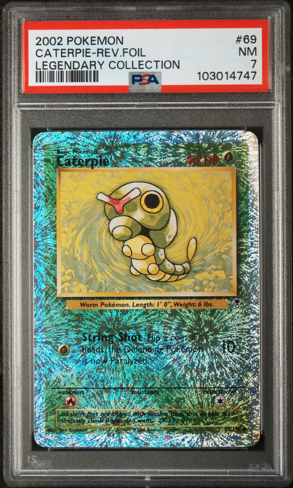 Caterpie #69 - [Reverse Holo, Graded PSA 7] Legendary Collection