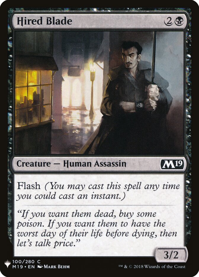 Hired Blade (M19-100) - The List (PLST)
