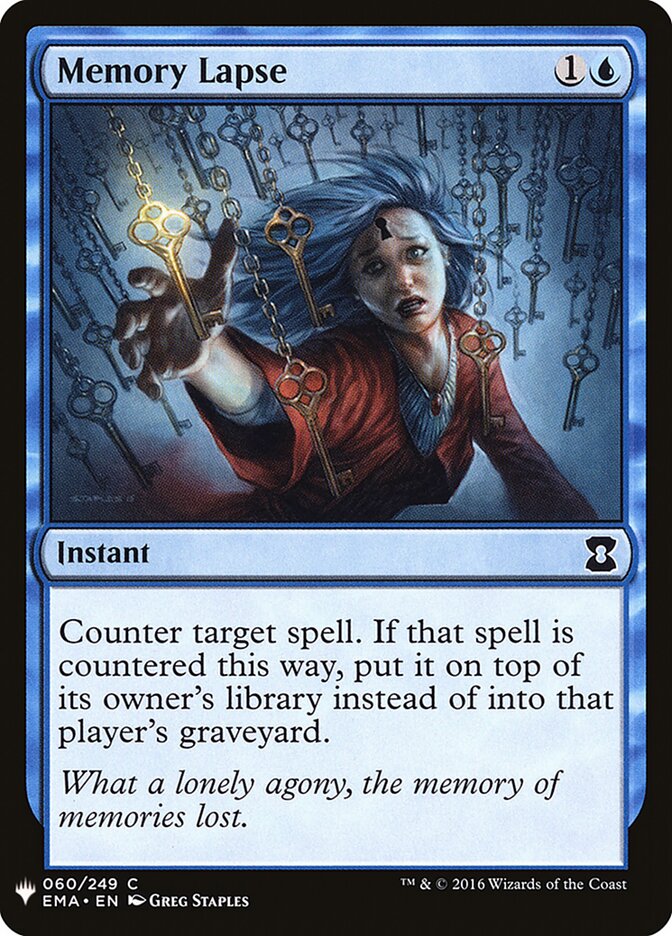 Memory Lapse (EMA-60) - The List (PLST)