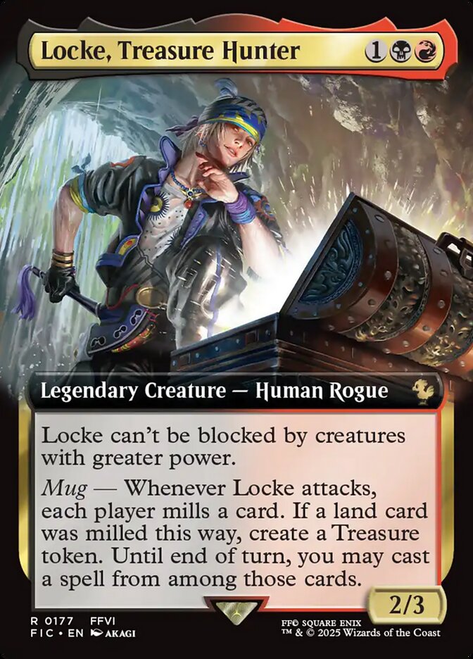 Locke, Treasure Hunter (177) - [Foil, Extended Art] Final Fantasy Commander (FIC)