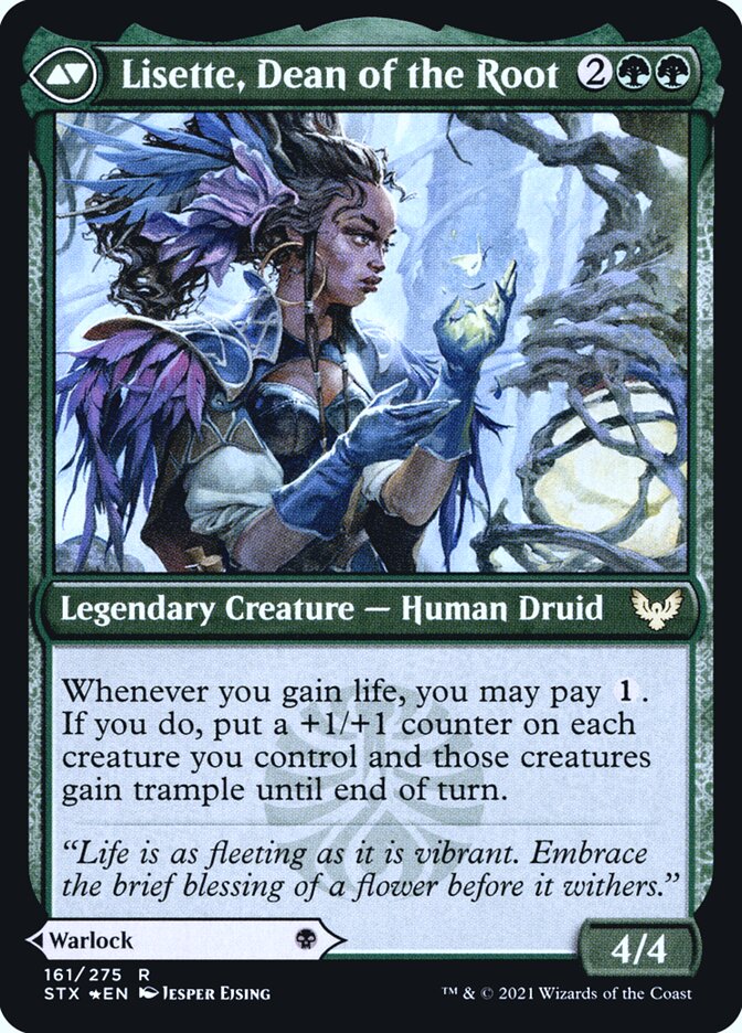 Valentin, Dean of the Vein // Lisette, Dean of the Root (161s) - Strixhaven: School of Mages Promos (PSTX)