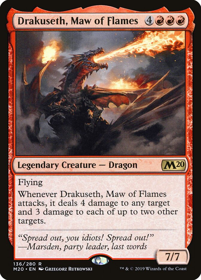 Drakuseth, Maw of Flames (136) - Core Set 2020 (M20)