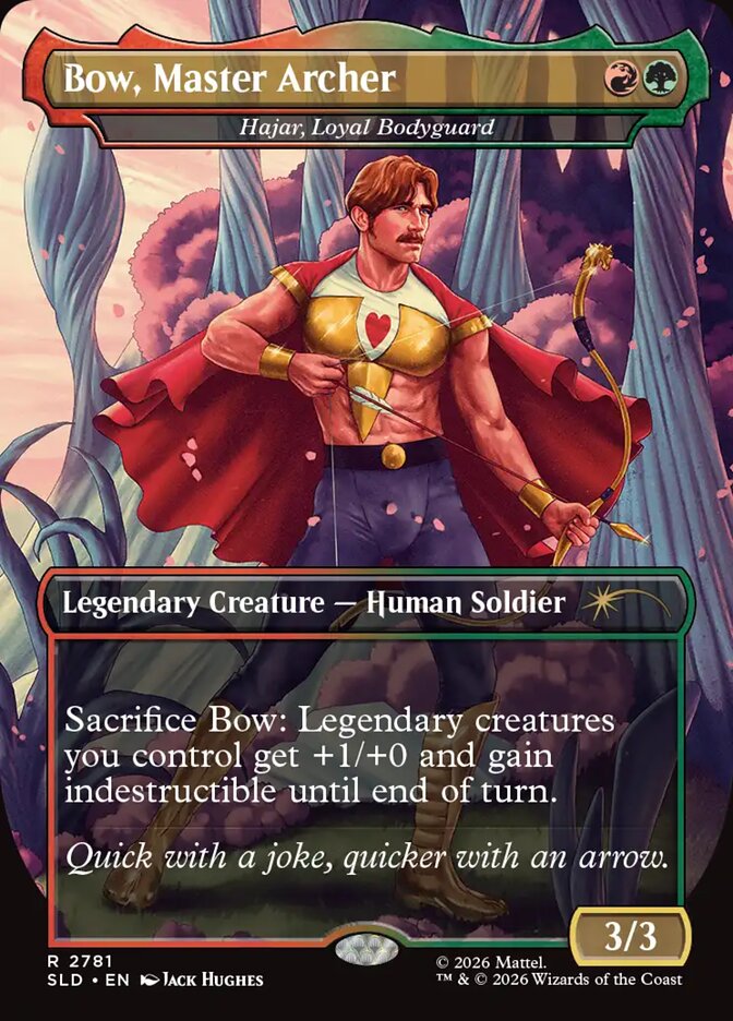 Bow, Master Archer - Hajar, Loyal Bodyguard (2781) - Secret Lair Drop (SLD)