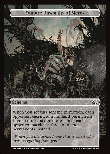 You Are Unworthy of Mercy (359) - Duskmourn: House of Horror Commander (DSC)