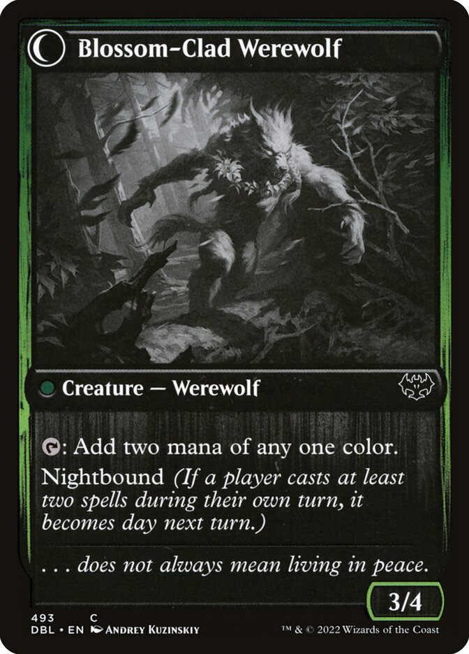 Weaver of Blossoms // Blossom-Clad Werewolf (493) - Innistrad: Double Feature (DBL)