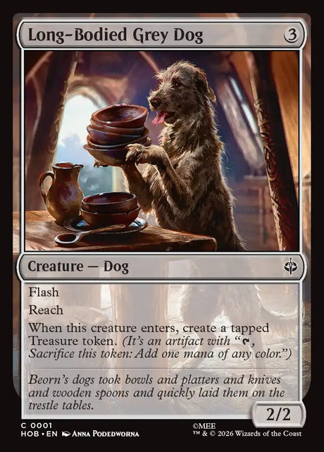 Long-Bodied Grey Dog (1) - The Hobbit (HOB)