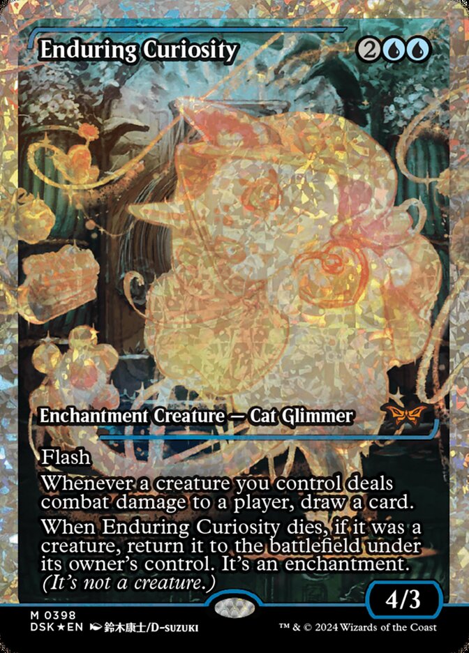 Enduring Curiosity - [Fractured Foil, Japanese Showcase] Duskmourn: House of Horror (DSK)