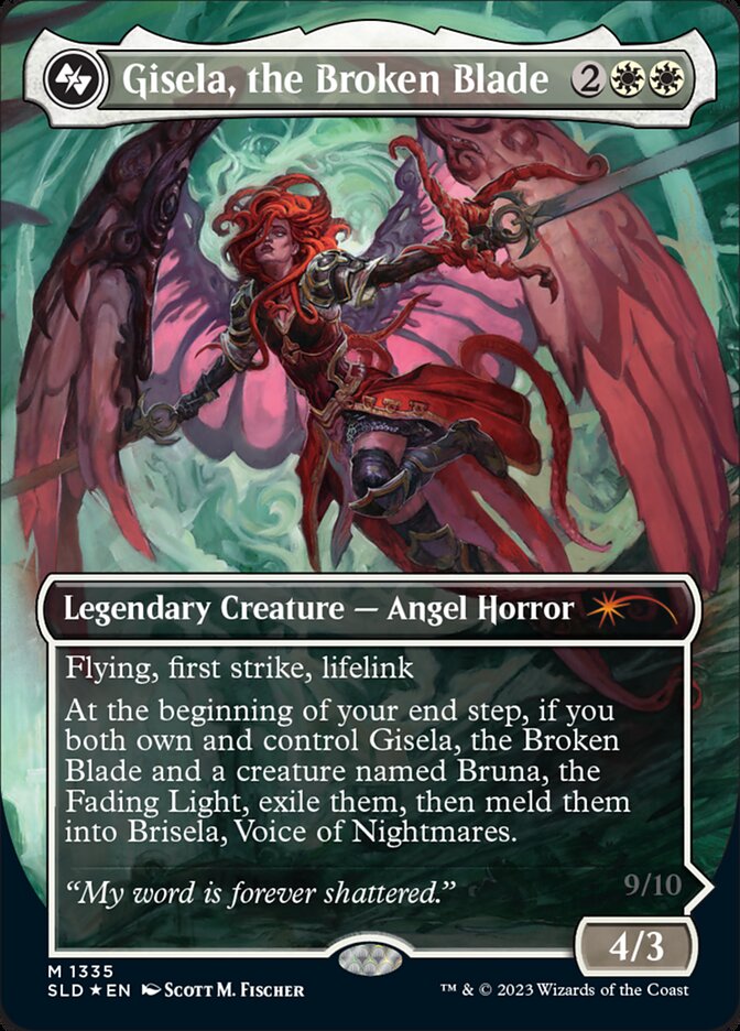 Gisela, the Broken Blade // Brisela, Voice of Nightmares (1335) - [Foil, Borderless] Secret Lair Drop (SLD)