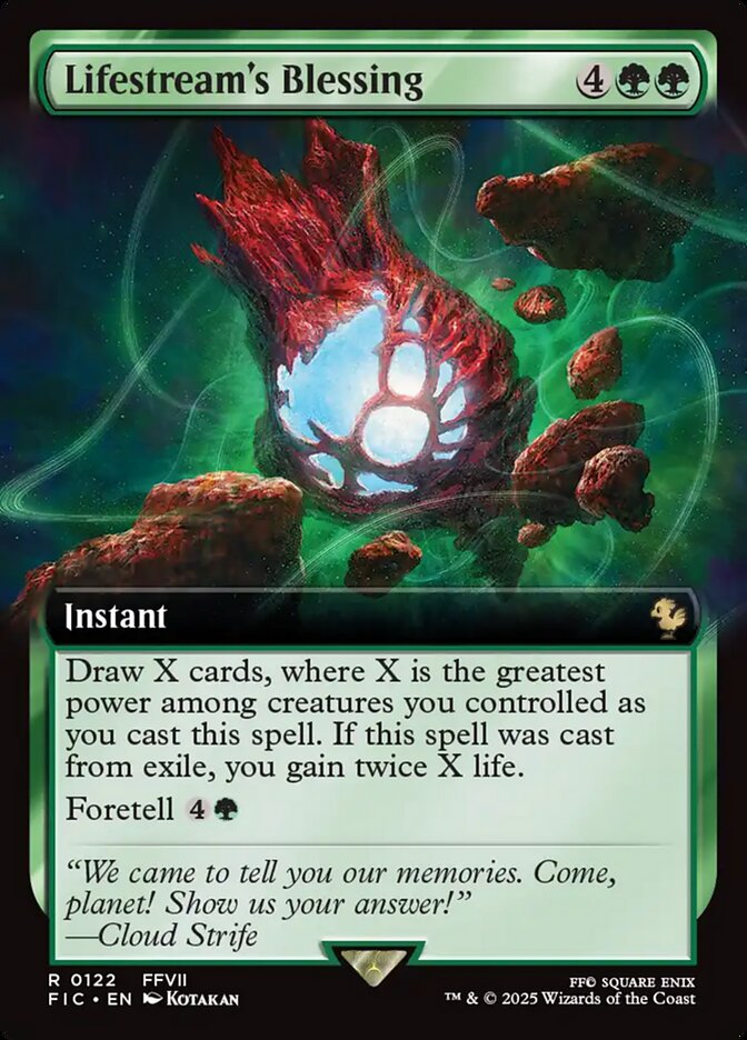 Lifestream's Blessing (122) - [Foil, Extended Art] Final Fantasy Commander (FIC)