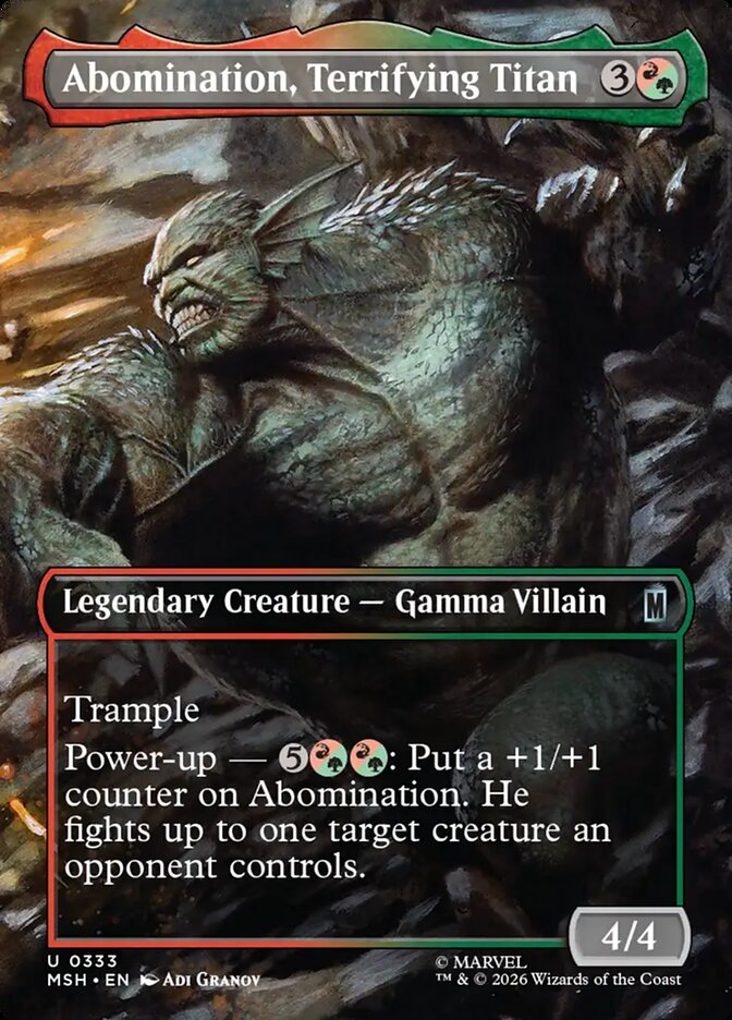Abomination, Terrifying Titan (333) - Marvel Super Heroes (MSH)