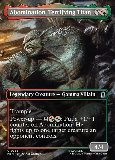 Abomination, Terrifying Titan (333) - Marvel Super Heroes (MSH)
