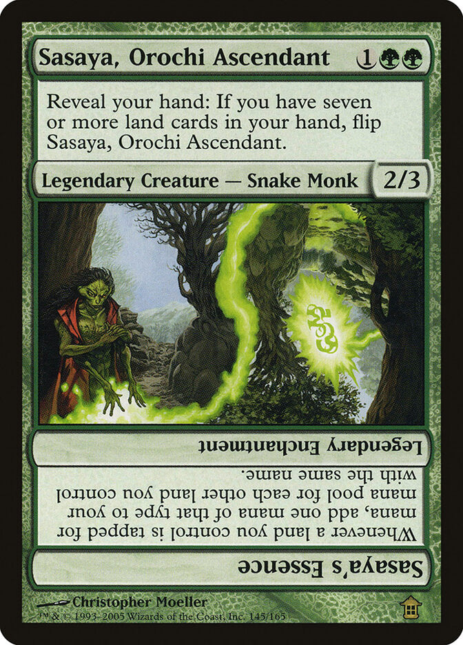 Sasaya, Orochi Ascendant // Sasaya's Essence (145) - Saviors of Kamigawa (SOK)