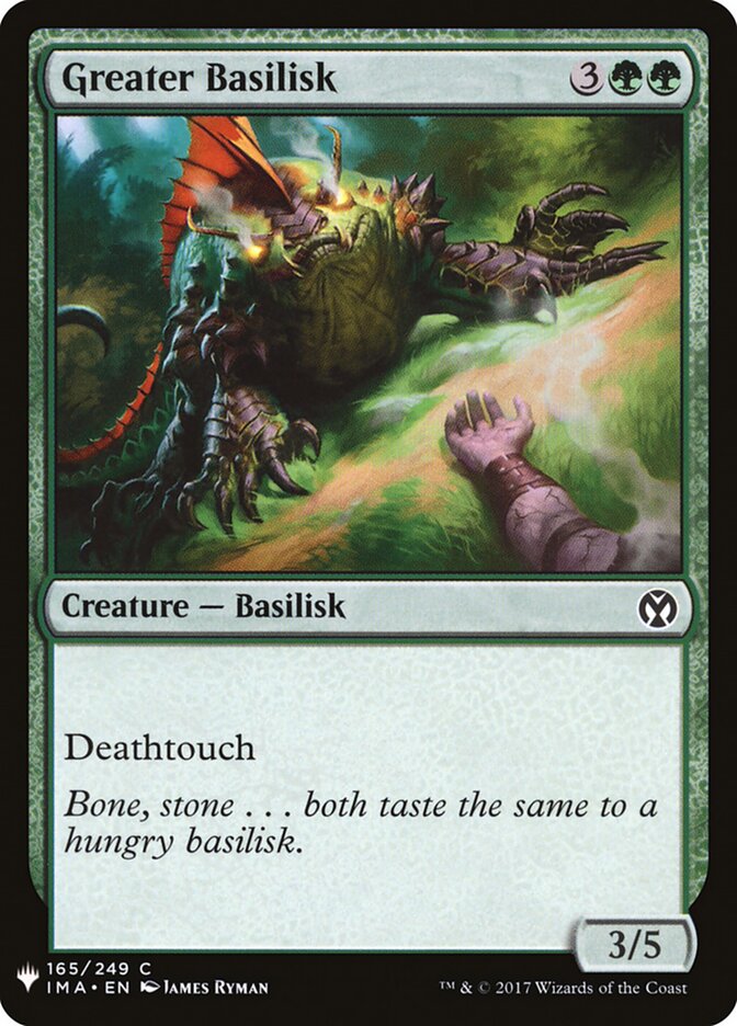Greater Basilisk (IMA-165) - The List (PLST)
