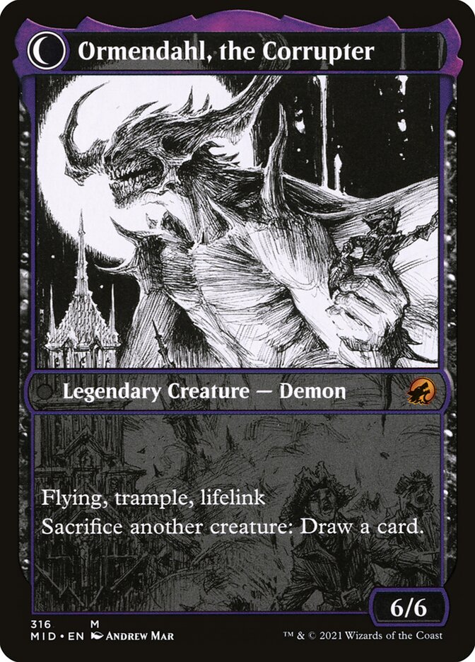 Jerren, Corrupted Bishop // Ormendahl, the Corrupter (316) - Innistrad: Midnight Hunt (MID)
