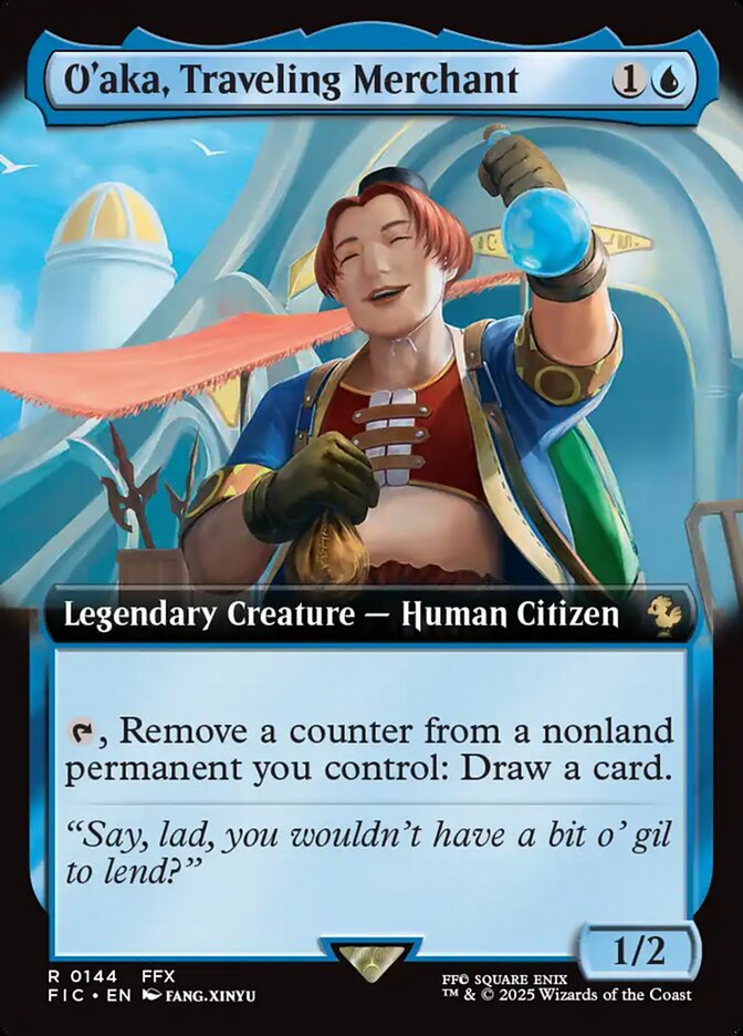 O'aka, Traveling Merchant (144) - [Extended Art] Final Fantasy Commander (FIC)
