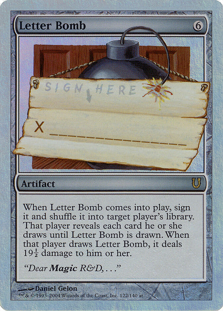 Letter Bomb (122) - Unhinged (UNH)