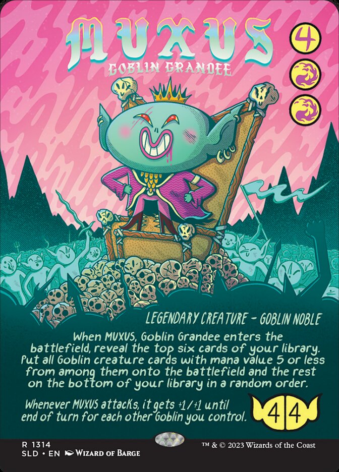 Muxus, Goblin Grandee (1314) - [Borderless] Secret Lair Drop (SLD)