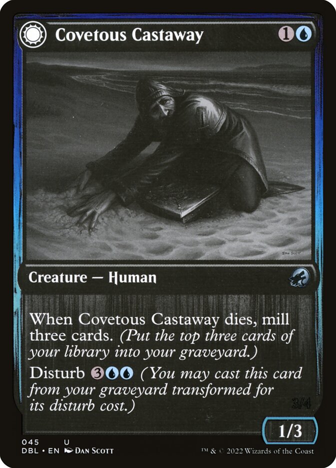 Covetous Castaway // Ghostly Castigator (45) - Innistrad: Double Feature (DBL)